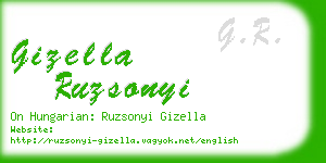 gizella ruzsonyi business card